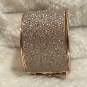 Women’s Sparkling Gold Glitter Cuff Bracelet